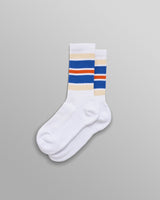 wax london Trek Sock White/Multi Sports Stripe