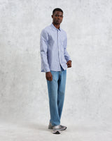 wax london Trin - Blue Striped Cotton Shirt