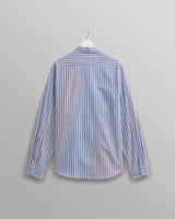 wax london Trin - Blue Striped Cotton Shirt