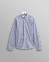 wax london Trin - Blue Striped Cotton Shirt