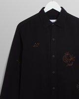 wax london Trin Shirt Black Doodle Cord