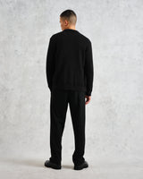 wax london Tristan - Black Cable Stitch Knitted Shirt