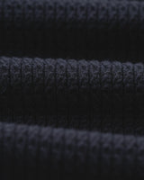 wax london Tristan - Navy Cable Stitch Knitted Shirt