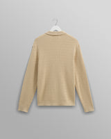 wax london Tristan - Sand Cable Stitch Knitted Shirt