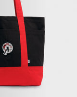 wax london men's Truman - Black And Red Camden Canvas Tote Bag