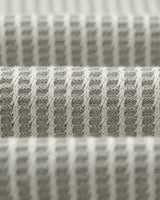 wax london men's Turin - Light Khaki Ladder Stripe Knitted Cotton Polo