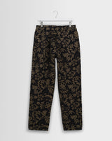 wax london men's Tyne - Black And Khaki Chenille Jacquard Trousers