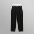 Tyne - Black Cotton-Linen Ripstop Trousers