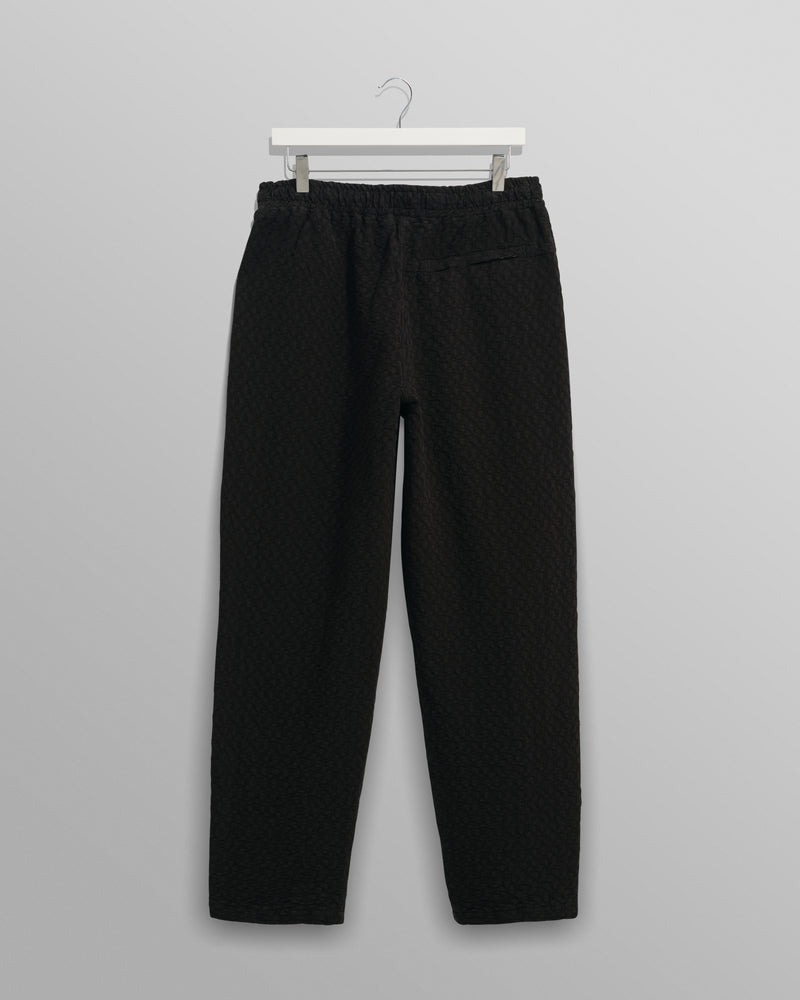 wax london Tyne - Black Floral Diamond Cotton Trousers