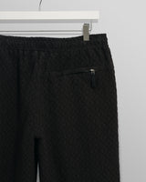 wax london Tyne - Black Floral Diamond Cotton Trousers