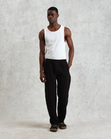 wax london Tyne - Black Floral Diamond Cotton Trousers