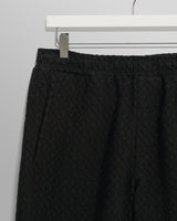 wax london Tyne - Black Floral Diamond Cotton Trousers
