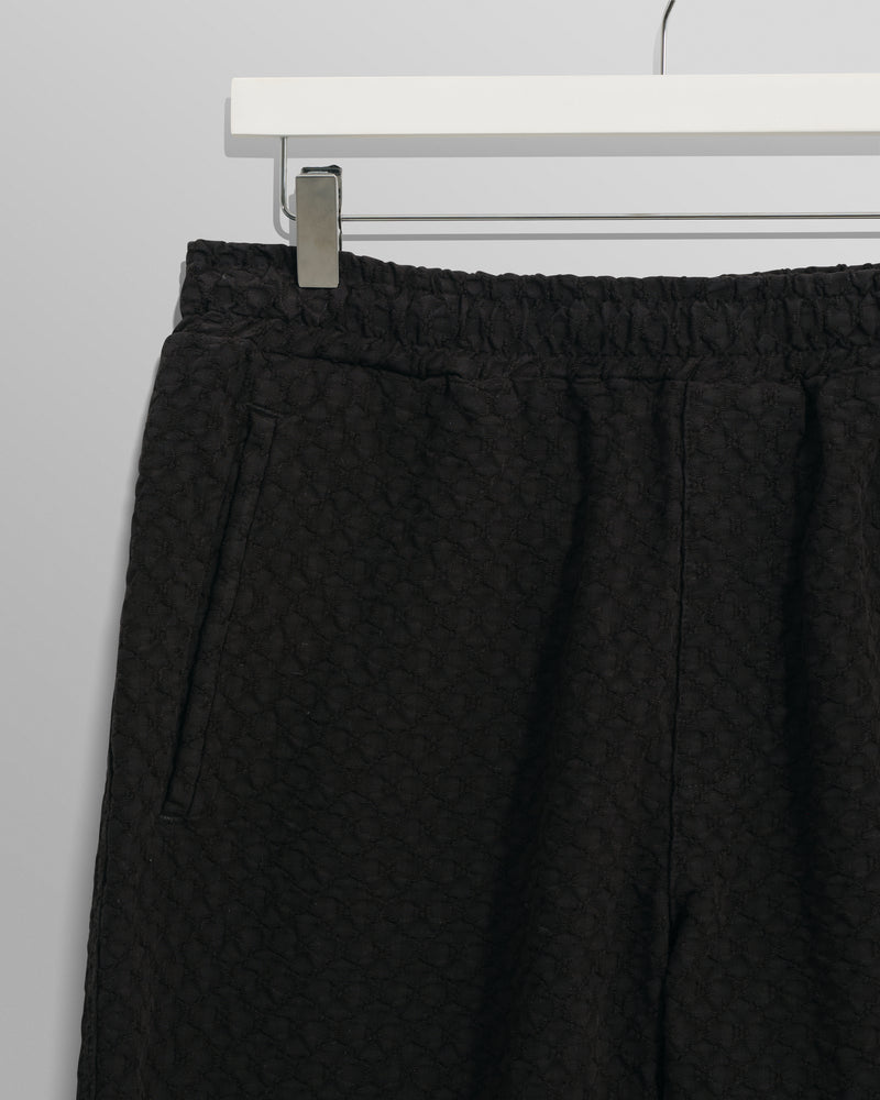 wax london Tyne - Black Floral Diamond Cotton Trousers