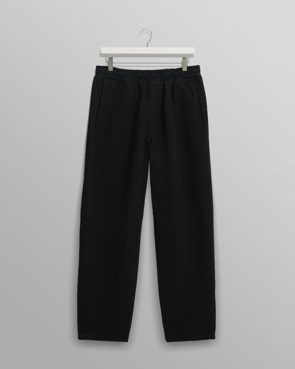 wax london Tyne - Black Floral Diamond Cotton Trousers