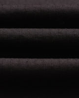 wax london Tyne - Black Linen Ripstop Trousers
