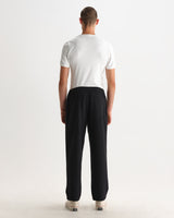 wax london men's Tyne - Dark Grey Wool Blend Trouser