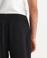 wax london men's Tyne - Dark Grey Wool Blend Trouser