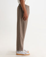 wax london men's Tyne - Light Brown Wool Blend Trouser