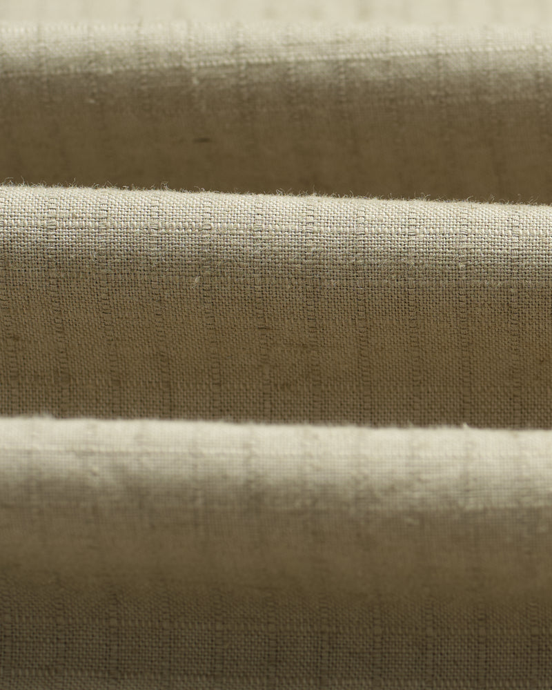 wax london Tyne - Light Khaki Linen Ripstop Trousers