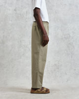 wax london Tyne - Light Khaki Linen Ripstop Trousers