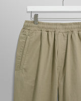 wax london Tyne - Light Khaki Linen Ripstop Trousers