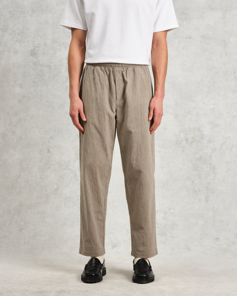 wax london Tyne - Natural Chalk Stripe Trousers