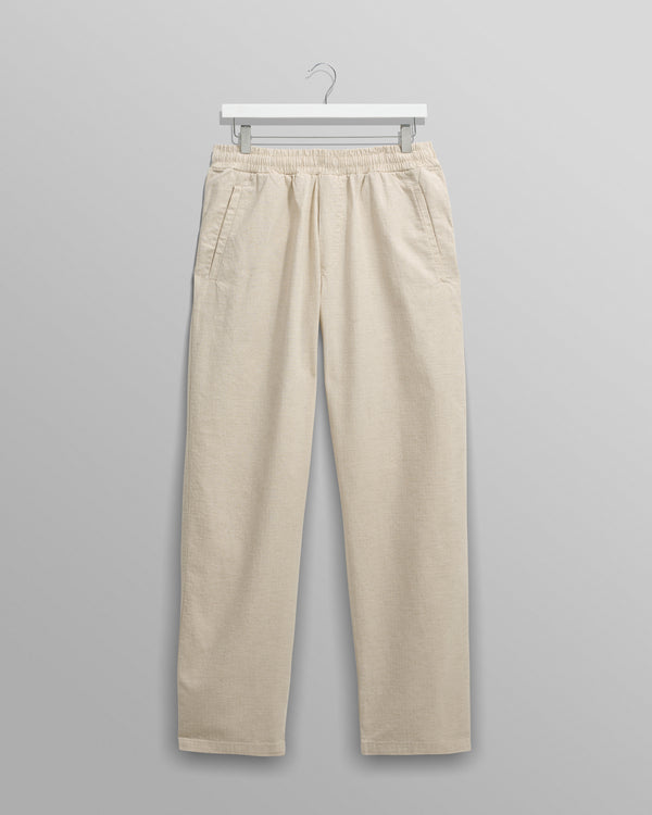 wax london men's Tyne - Natural Linen Ripstop Trousers