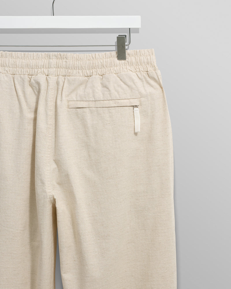 wax london Tyne - Natural Linen Ripstop Trousers