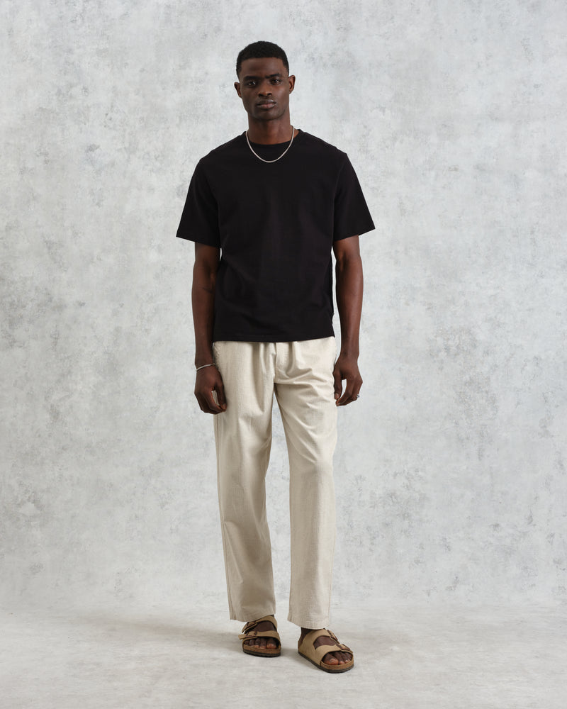 wax london Tyne - Natural Linen Ripstop Trousers
