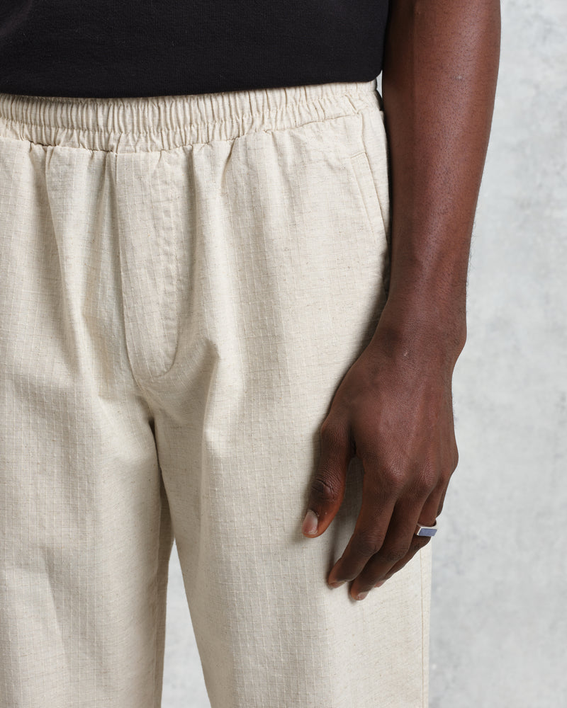 wax london Tyne - Natural Linen Ripstop Trousers