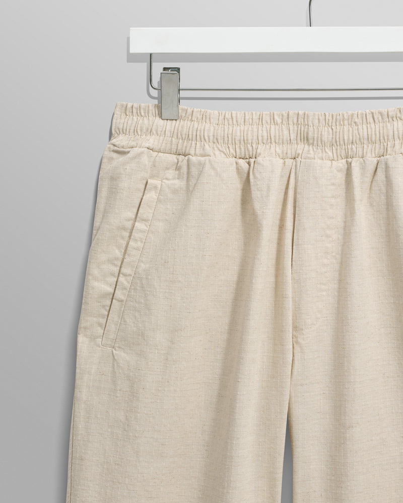wax london Tyne - Natural Linen Ripstop Trousers