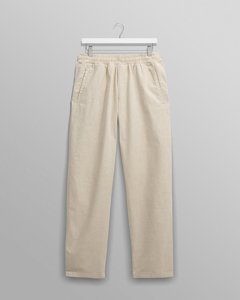 wax london Tyne - Natural Linen Ripstop Trousers