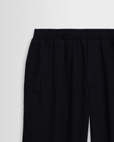 Tyne - Navy Cotton Poplin Loose Fit Trousers