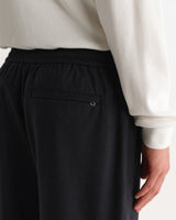 wax london men's Tyne - Navy Wool Blend Trouser