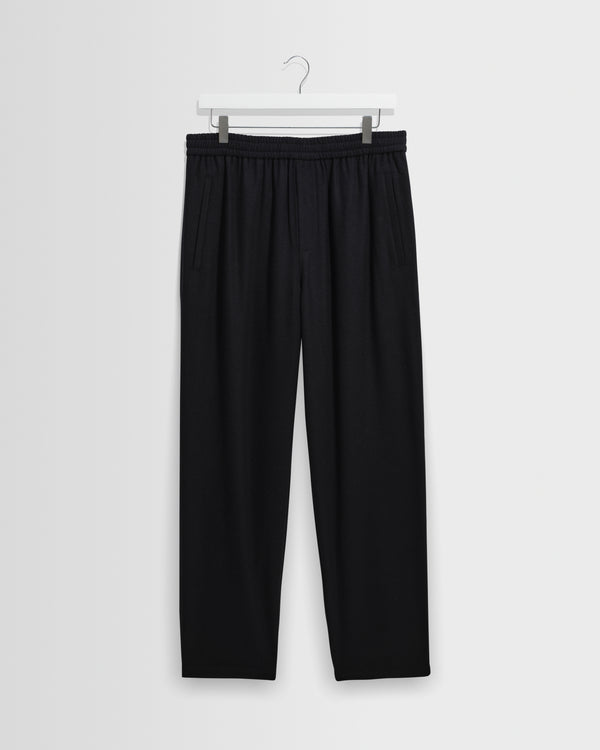 wax london men's Tyne - Navy Wool Blend Trouser