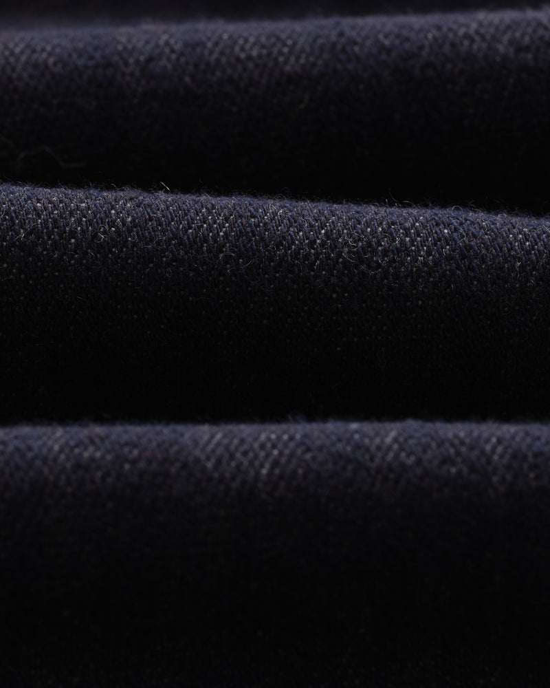 wax london men's Tyne - Navy Wool Blend Trousers
