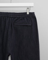 wax london men's Tyne - Navy Wool Blend Trousers