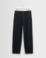wax london men's Tyne - Navy Wool-Blend Trousers