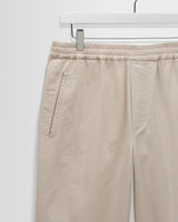 wax london men's Tyne - Stone Cotton Tencel Loose Fit Trousers