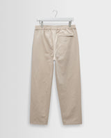 wax london men's Tyne - Stone Cotton Tencel Loose Fit Trousers