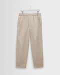 Tyne - Stone Cotton Tencel Loose Fit Trousers