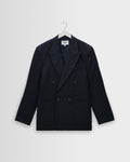 Vigo - Navy Linen Double-Breasted Blazer