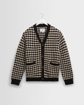 Walker - Black And Ecru Bubble Knit Cardigan