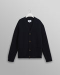 Walker - Navy Rib Stitch Knit Cardigan