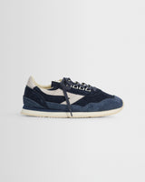 wax london men's Walsh - Navy And White Suede Ensign Trainers
