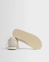 wax london men's Walsh - Off White And White Suede Ensign Trainers