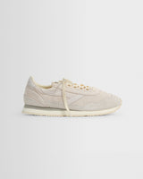 wax london men's Walsh - Off White And White Suede Ensign Trainers