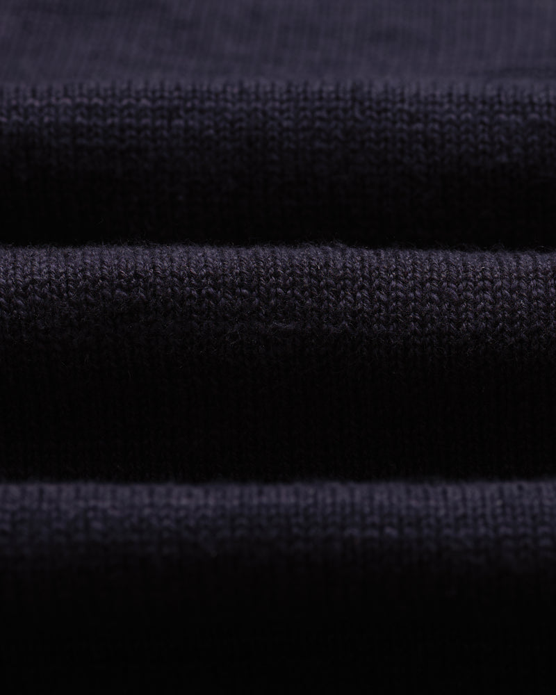 wax london Wayfarer - Navy Slub Cotton And Linen Cardigan