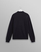 wax london Wayfarer - Navy Slub Cotton And Linen Cardigan