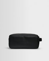 wax london men's Wells - Black Grain Leather Wash Bag